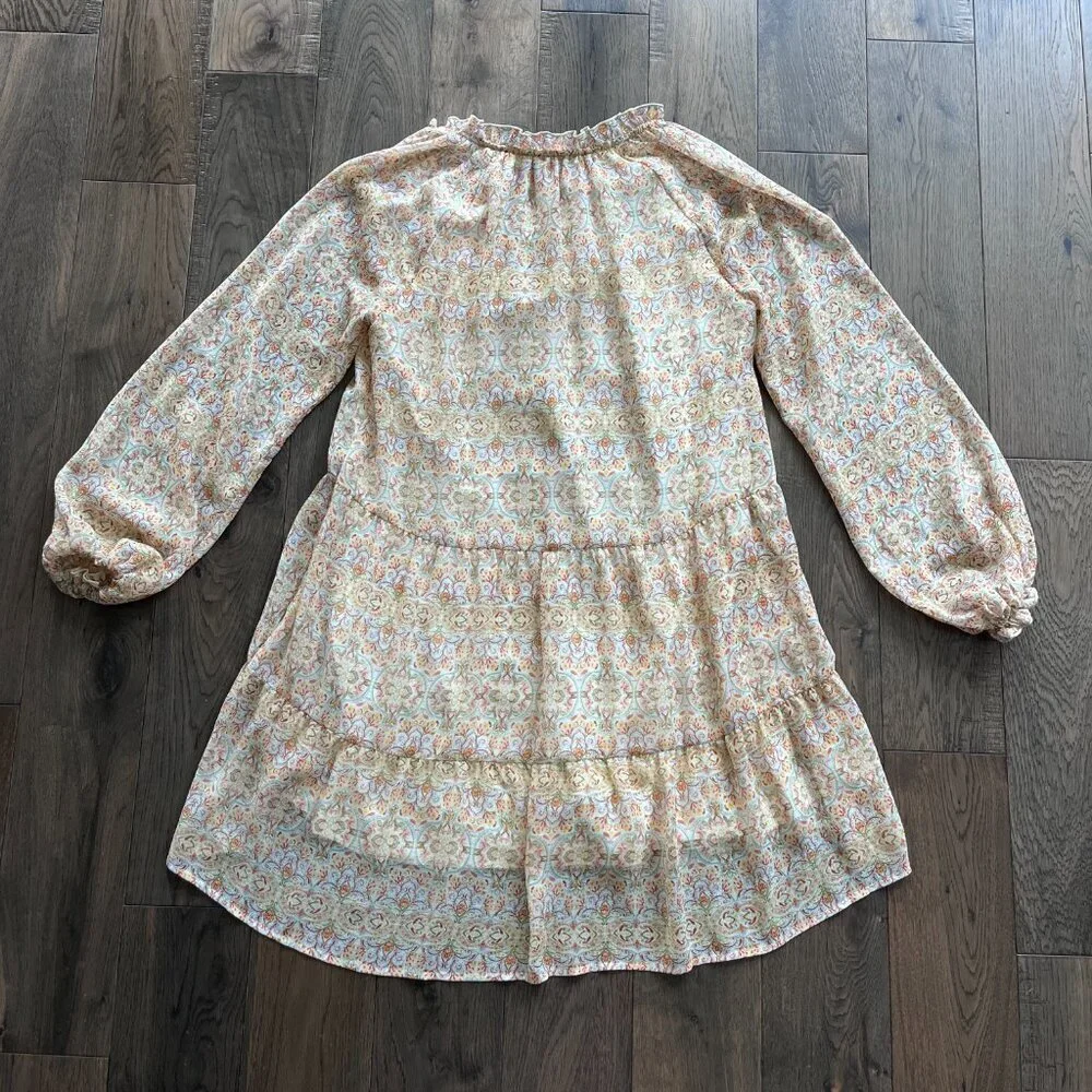 Show Me Your Mumu Birdie Floral Long Sleeve Mini Dress Size S - Picture 4 of 6